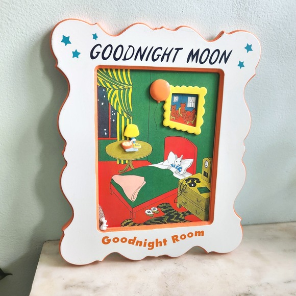 Goodnight Moon Wall Art Decor Book Theme Nursery Baby Room 12" - Picture 1 of 7